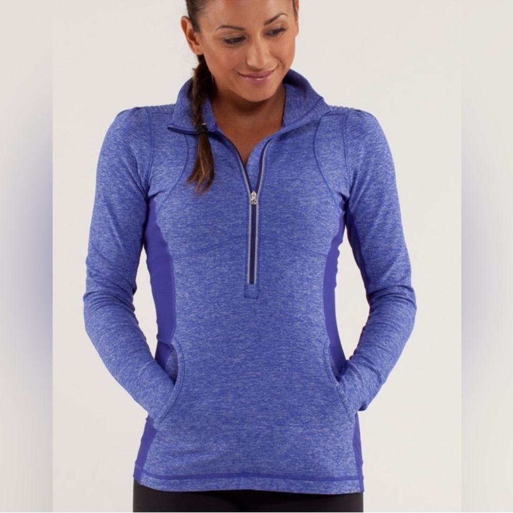 Lululemon Pigment Blue Star Runner 1/2 Zip Pullover Size 4